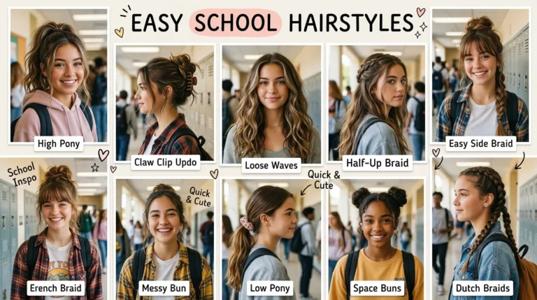 19 Easy Hairstyles for School That Save Time Every Morning