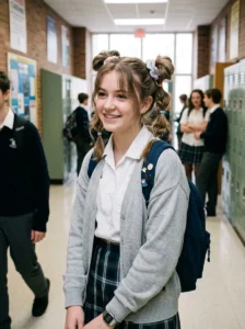 Pigtail buns hairstyle