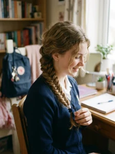 Simple fishtail braid hairstyle