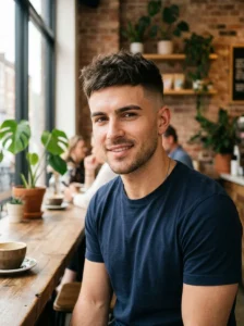 Short messy faded undercut hairstyle