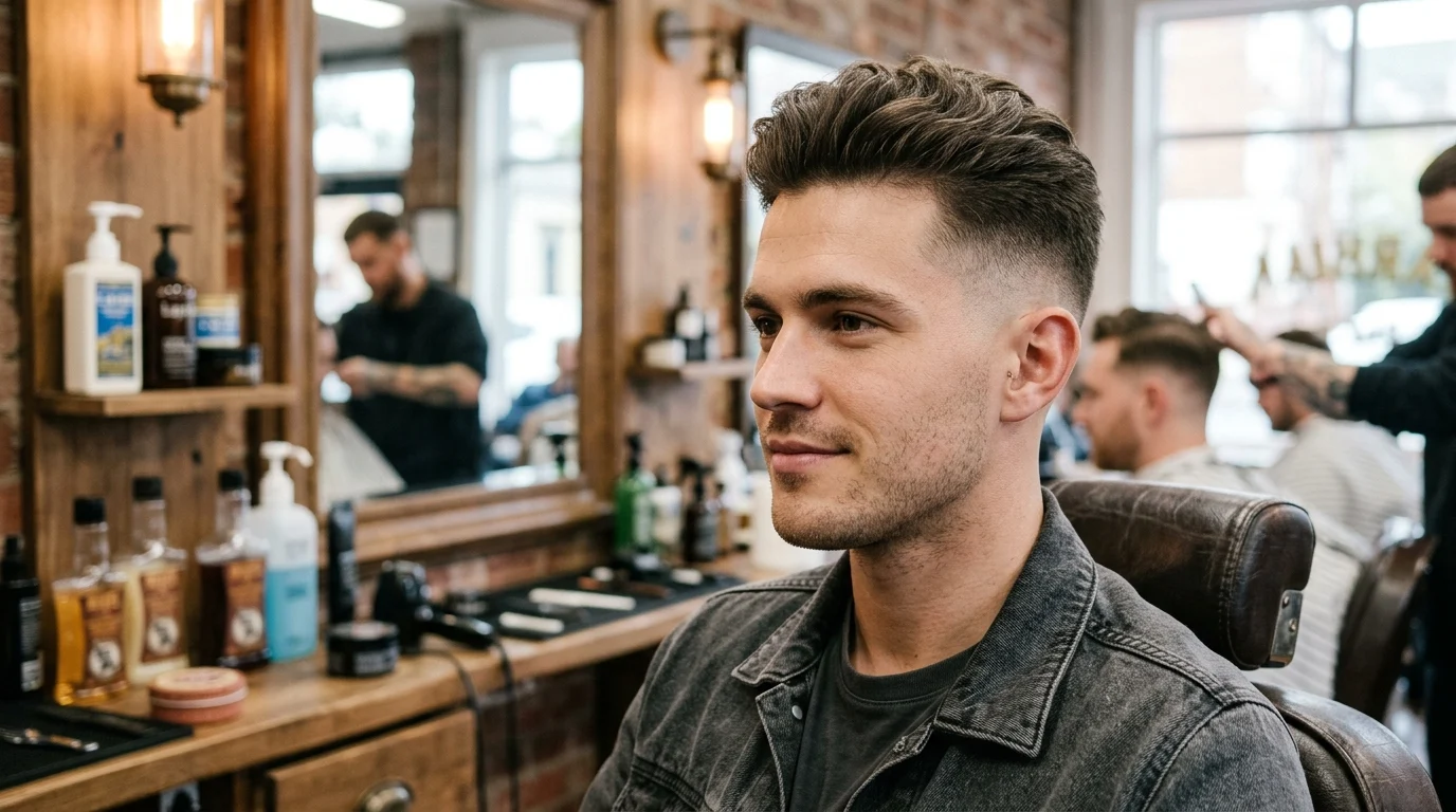 Clean faded undercut hairstyle for men with modern look