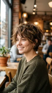 Messy pixie bob hairstyle