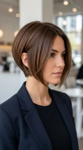 Sleek pixie bob hairstyle