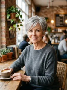 Short pixie hairstyle for women over 60