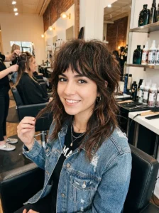 Razor cut wolf hairstyle