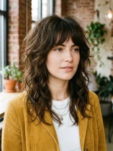 Retro inspired medium shag hairstyle