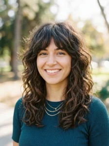 Medium shag haircut on thick hair
