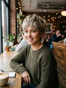 Textured shag pixie hairstyle