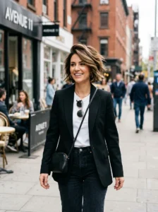 Short layered bob hairstyle