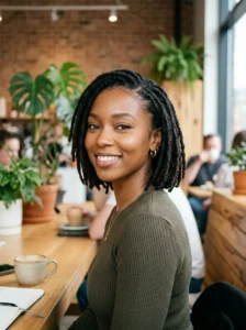 Short loc bob hairstyle