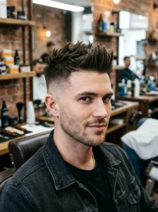 Spiky top undercut fade hairstyle