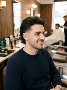 Classic mullet with taper fade
