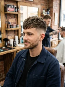 Textured crop undercut hairstyle