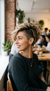Undercut pixie bob hairstyle