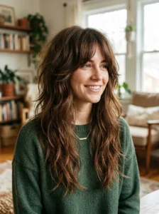 Long shag haircut on thick hair