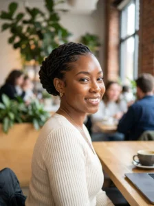 Short loc bun hairstyle
