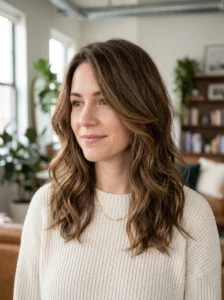 Shoulder length layered haircut