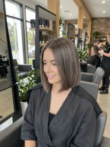 Ash brown hair color with cool undertones