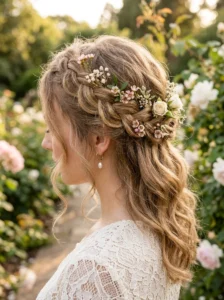 Braided crown detail hairstyle