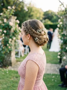 Braided hairstyle for a maid of honor