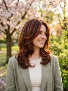 Copper and cinnamon toned hair color