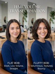 Common styling mistakes that reduce fluffy bob volume
