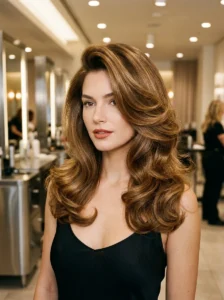 Iconic 90s blowout hairstyle