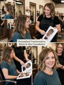 Different hair textures and haircut examples