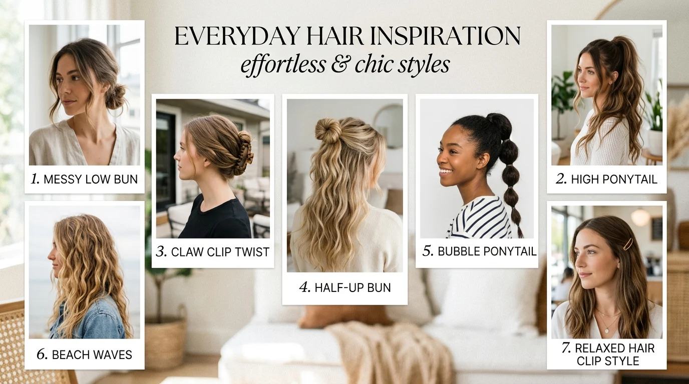 Easy hairstyles for lazy days that can be done in under five minutes
