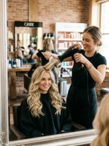 Creating glamorous volume for mob wife hair