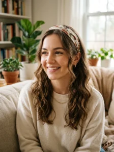 Headband hairstyle for quick and easy styling