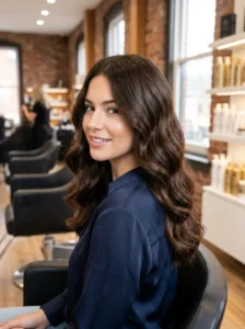 Hydrated thick hair with soft glossy texture