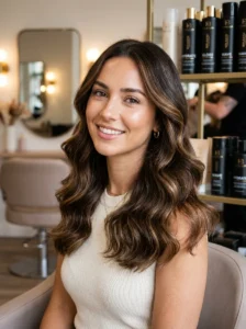 Hydrated wavy hair with soft defined texture