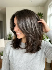 Internal layered haircut for thick hair