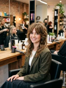 Layered shag haircut with soft texture and movement