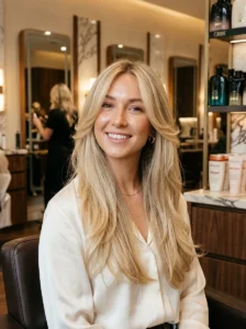 Face-framing layers for fine hair