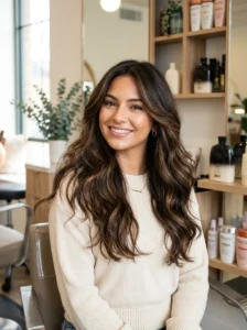 Long layered haircut for thick hair