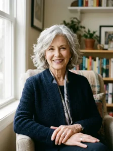 Natural gray hair hairstyle idea