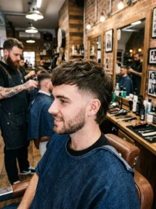 Short modern mullet with texture hairstyle