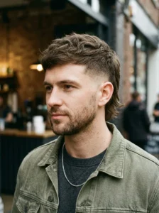 Low fade subtle mullet clean modern haircut