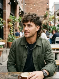 Messy layered subtle mullet hairstyle