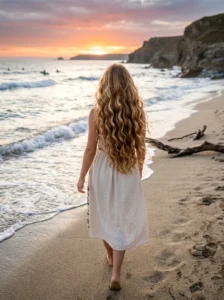 Long mermaid waves hairstyle