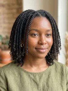 Mini twists protective hairstyle for natural hair