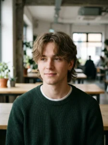 Subtle mullet with curtain fringe hairstyle