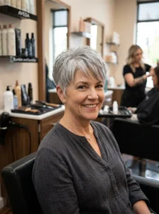 Soft undercut pixie haircut