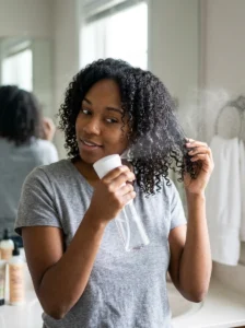 Refreshing curly hair between wash days