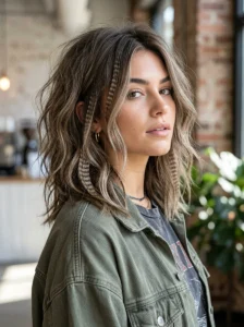 Modern crimped hairstyle with texture