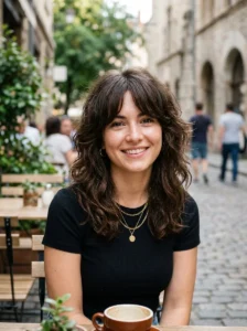 Medium shag haircut for thick hair