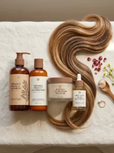 Hair care products for maintaining spring hair color