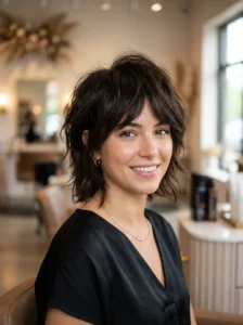 Modern shag haircut for women over 50
